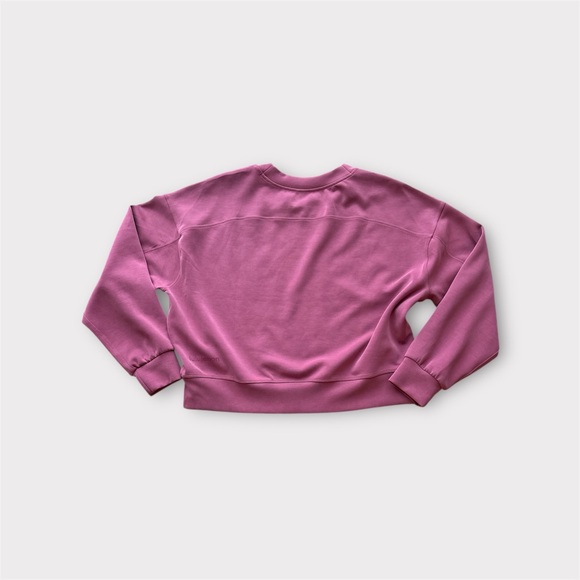 Lululemon Softstreme Perfectly Oversized Cropped Crew Mulled Wine size 6 - Picture 4 of 6